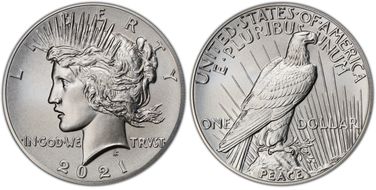 2021 $1 Peace Dollar 100th Anniversary First Strike MS69