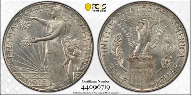 1915-S 50C Panama-Pacific MS62