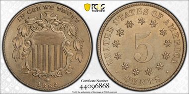 1883 5C Shield - Overdate FS-305 N1