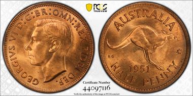 1951-PL 1/2D KM-42 MS65RD