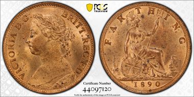 1890 1/4D S-3958 MS64RD