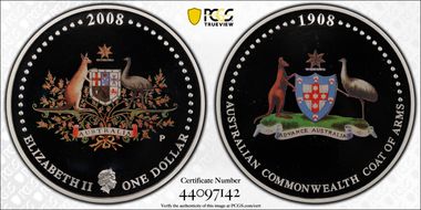 2008-P $1 Coat of Arms Colorized PR69DCAM