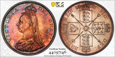 1887 Dbl Fl S-3923 Arabic 1 MS64