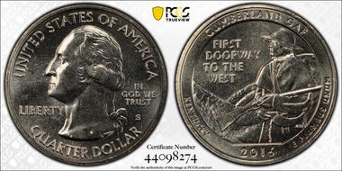 2016-S 25C Cumberland Gap NP N1