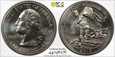 2016-S 25C Fort Moultrie NP MS65