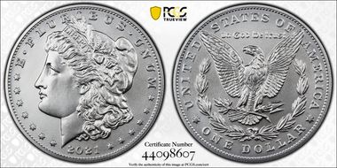 2021 $1 Morgan Dollar 100th Anniversary First Strike MS69