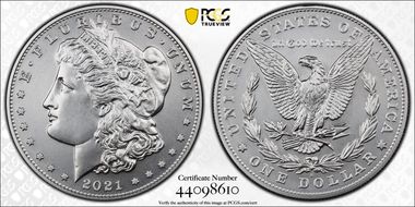 2021-S $1 Morgan Dollar 100th Anniversary First Strike MS70