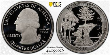 2018-S 25C Pictured Rocks NP-Silver Limited Edition Proof Set - First Strike PR70DCAM