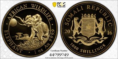 2016 1000 S African Elephant MS69
