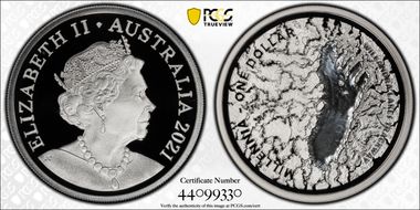 2021 $1 Mungo Footprint PR70DCAM