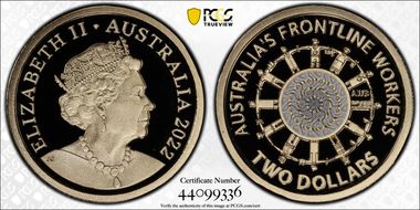 2022 $2 Frontline Workers PR70DCAM