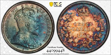 1908 5C Small 8 MS65