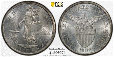 1907-S Peso MS61