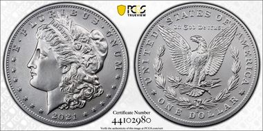2021-O Privy $1 Morgan Dollar 100th Anniversary First Strike MS70
