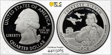 2021-S 25C Tuskegee Airmen NP- Silver Limited Edition Proof Set - First Strike PR70DCAM