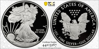 2021-W  $1 Silver Eagle - Type 1 Limited Edition Proof Set - First Strike PR70DCAM