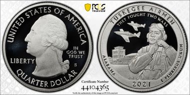 2021-S 25C Tuskegee Airmen NP- Silver Limited Edition Proof Set - First Strike PR70DCAM