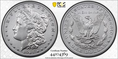 2021-O Privy $1 Morgan Dollar 100th Anniversary First Strike MS70