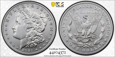 2021-S $1 Morgan Dollar 100th Anniversary First Strike MS70