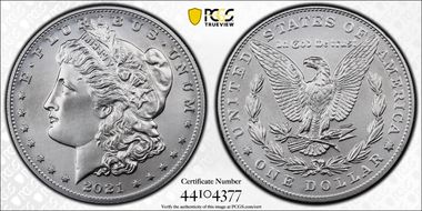 2021 $1 Morgan Dollar 100th Anniversary First Strike MS69