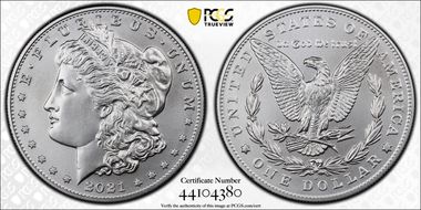 2021-D $1 Morgan Dollar 100th Anniversary First Strike MS70