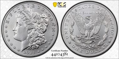 2021-D $1 Morgan Dollar 100th Anniversary First Strike MS69