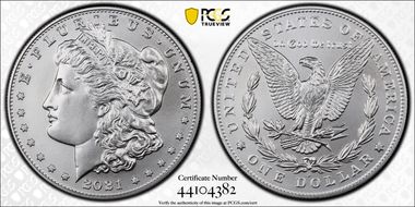 2021-D $1 Morgan Dollar 100th Anniversary First Strike MS69