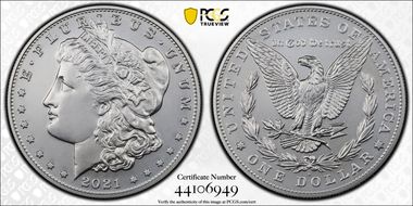 2021-S $1 Morgan Dollar 100th Anniversary First Strike MS70