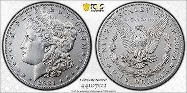 2021-O Privy $1 Morgan Dollar 100th Anniversary MS70