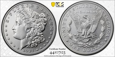 2021-S $1 Morgan Dollar 100th Anniversary MS70