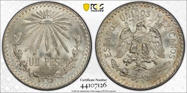 1933/3-M Peso KM-455 3 Over Inverted 3 MS65