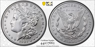 2021-CC Privy $1 Morgan Dollar 100th Anniversary First Strike MS70