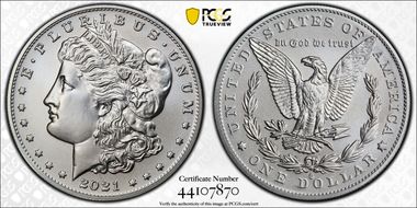 2021-O Privy $1 Morgan Dollar 100th Anniversary First Strike MS70