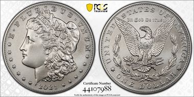 2021-CC Privy $1 Morgan Dollar 100th Anniversary First Strike MS70