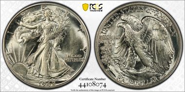 1942-D 50C AU58+