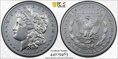 2021-O Privy $1 Morgan Dollar 100th Anniversary First Strike MS70