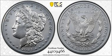 2021-O Privy $1 Morgan Dollar 100th Anniversary First Strike MS70