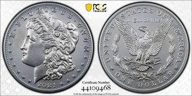 2021-O Privy $1 Morgan Dollar 100th Anniversary First Strike MS70