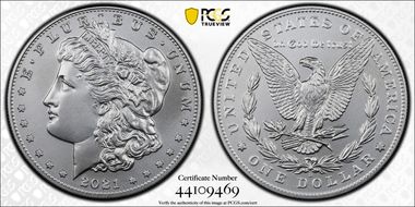 2021-D $1 Morgan Dollar 100th Anniversary First Strike MS70