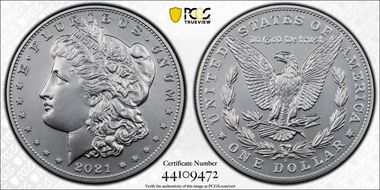 2021-S $1 Morgan Dollar 100th Anniversary First Strike MS70
