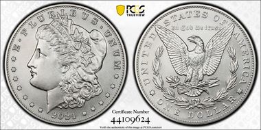 2021-S $1 Morgan Dollar 100th Anniversary First Strike MS70