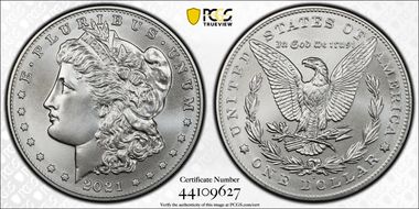 2021-D $1 Morgan Dollar 100th Anniversary First Strike MS70