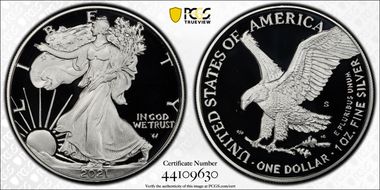 2021-S $1 Silver Eagle - Type 2 First Strike PR69DCAM