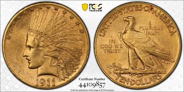 1911-S $10 MS62