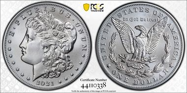 2021-CC Privy $1 Morgan Dollar 100th Anniversary MS70