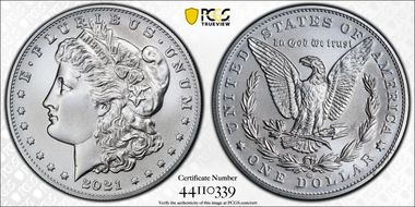 2021-CC Privy $1 Morgan Dollar 100th Anniversary MS69