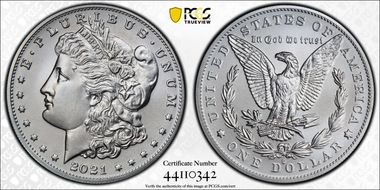 2021-O Privy $1 Morgan Dollar 100th Anniversary MS69