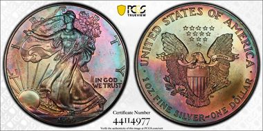 1999 $1 Silver Eagle MS67