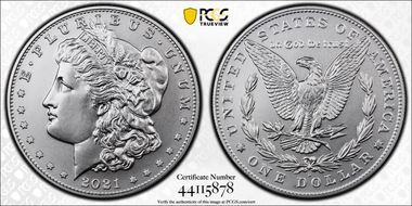 2021-D $1 Morgan Dollar 100th Anniversary First Strike MS69