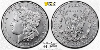 2021-S $1 Morgan Dollar 100th Anniversary First Strike MS70
